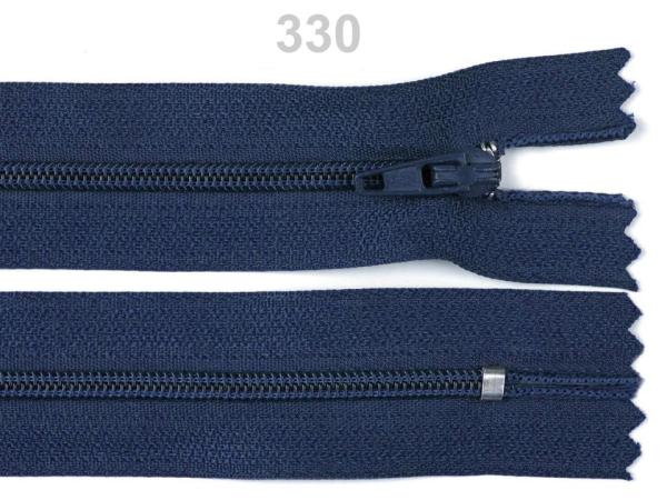 Reißverschluss Spirale 3 mm Länge 12 cm pinlock Dunkelblau